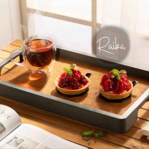 سینی طوسی سرو چوبی مستطیل رایکا