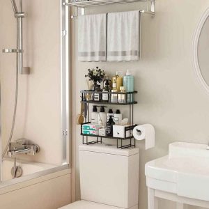 استند دو طبقه فلزی حمام وستا